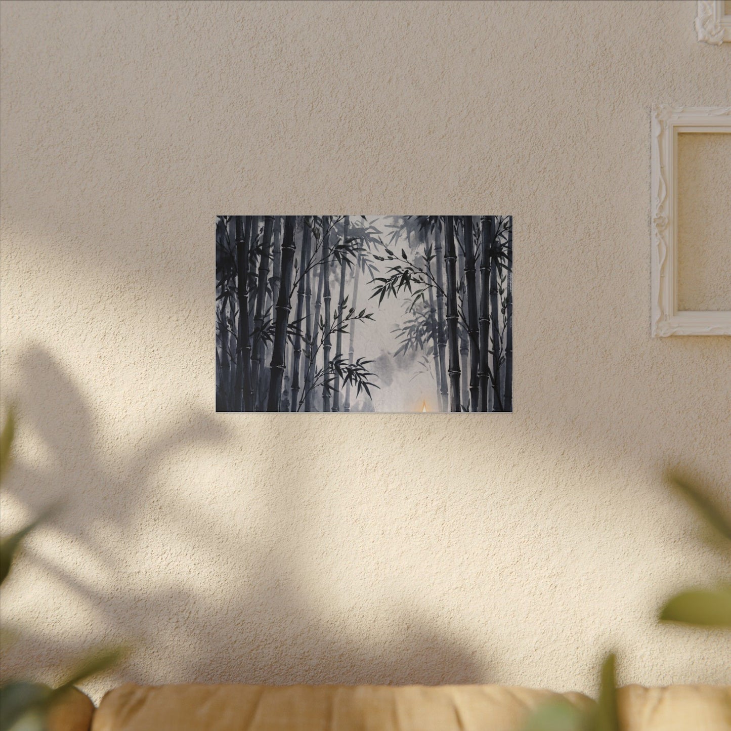 Tranquil Bamboo Grove Canvas Art - Sumi E Zen