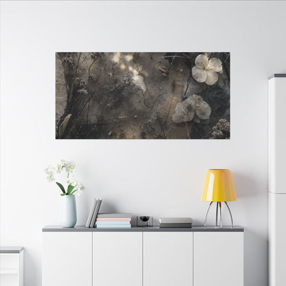 Winter Dried Flowers Texture Canvas Art | Elegant Decor