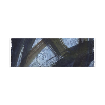 Ink Brushstroke Canvas Art | Winter Dark Japandi Shadow Zen Art