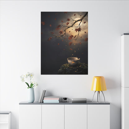 Moonlit Garden Gold Repair Canvas Art | Beautiful Kintsugi Art