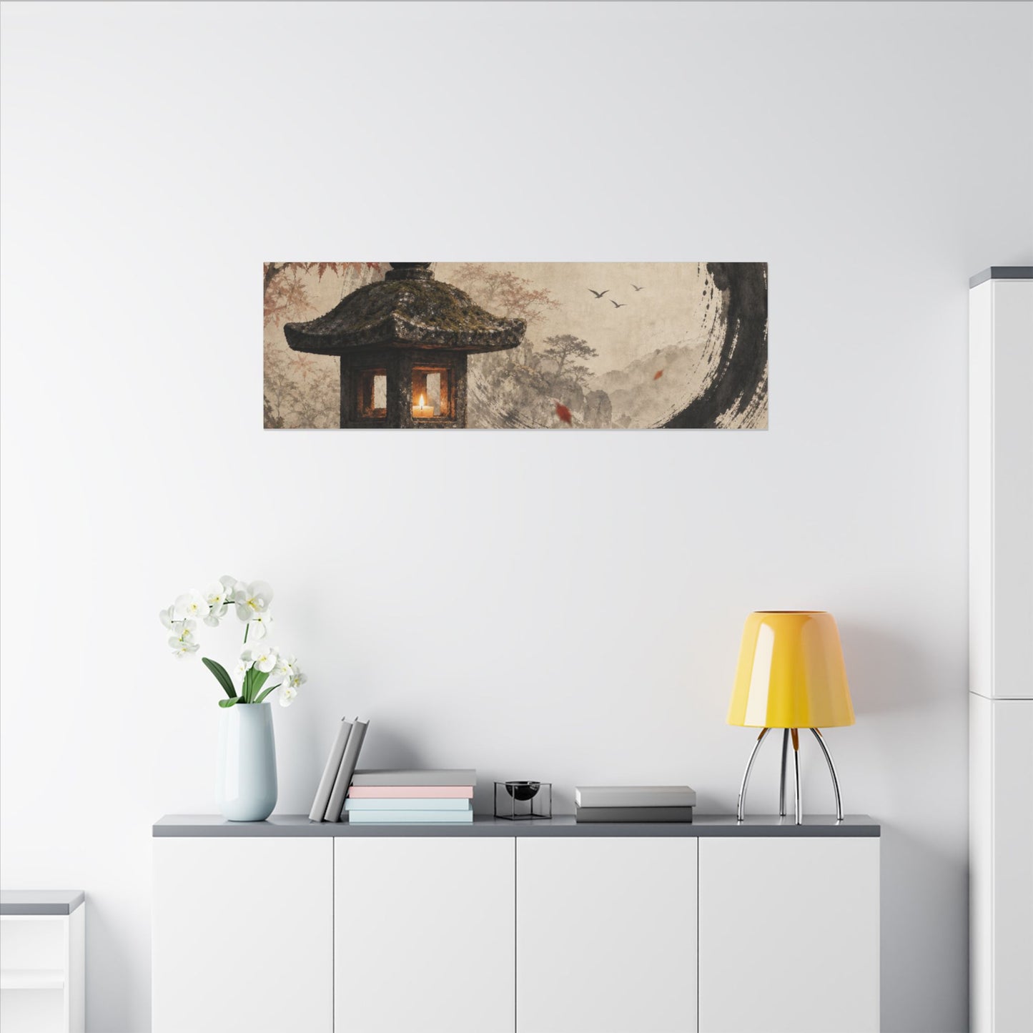 Ma Stone Lantern Canvas Art - Zen Enso