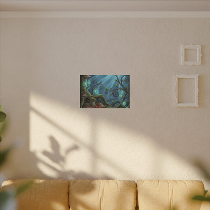 Spring Tea Ceremony Forest Whimsy Canvas Art | Cozy Decor