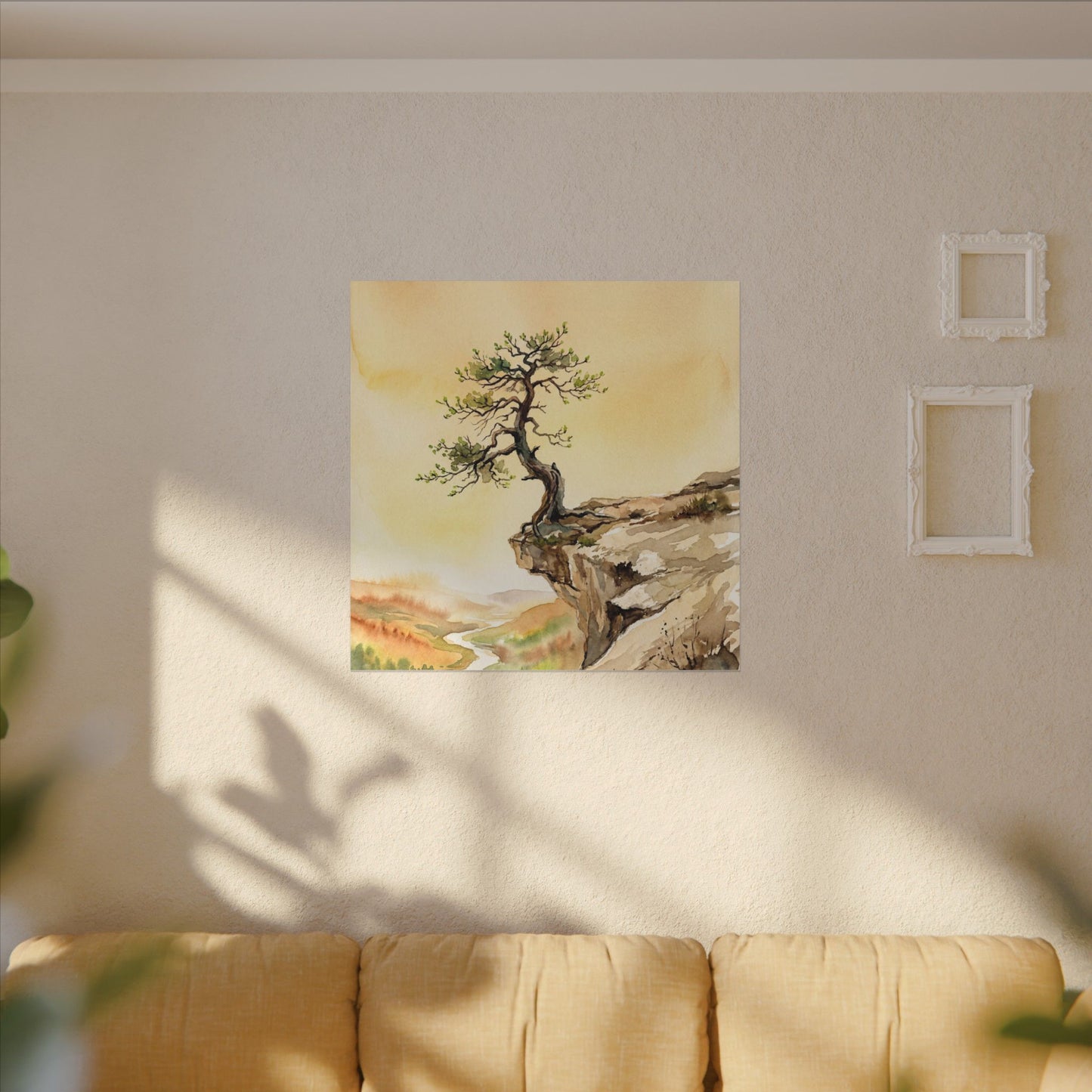 Golden Hour Pine Tree Canvas Art - Japandi Fukinsei