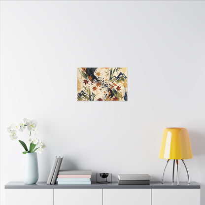 Golden Hour Ink Brushstroke Canvas Art - Zen Shibui