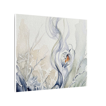 Earthy Incense Smoke Canvas Art - Watercolor Japandi