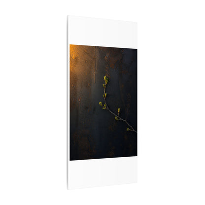 Dark Japandi Rust Patina in Golden Hour | Moody Minimal Canvas Art