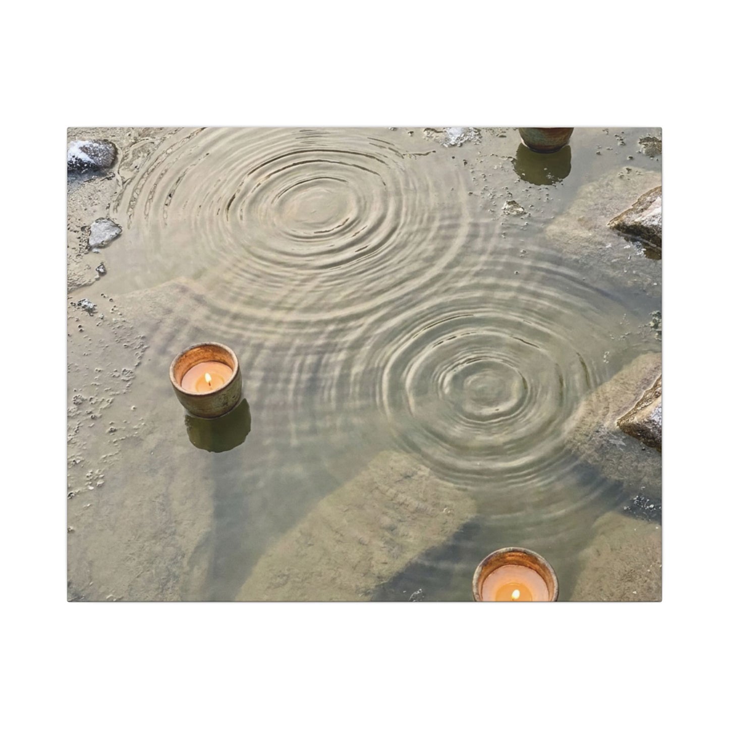 Water Ripple Canvas Art | Winter Japandi Japanese Pattern Art