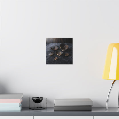 Winter Broken Pottery Shadow Zen Canvas Art | Bold Decor