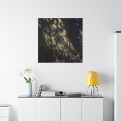 Ma Incense Smoke Canvas Art - Dark Japandi Dark Texture