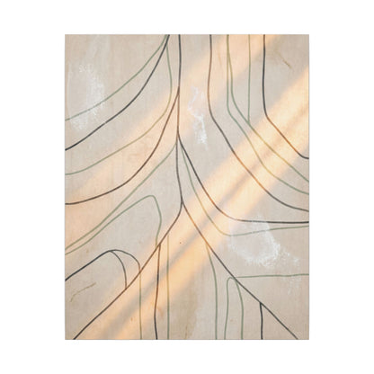 Shoji Screen Minimal Line Canvas Art | Warm Japandi Art