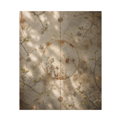Japandi Rust Patina in Dappled | Japanese Pattern Canvas Art