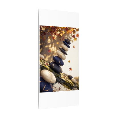 Ma River Stones Canvas Art - Kintsugi Gold Vein