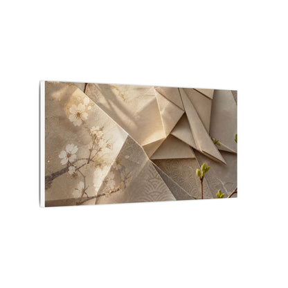 Golden Hour Paper Fold Canvas Art - Japandi Fukinsei