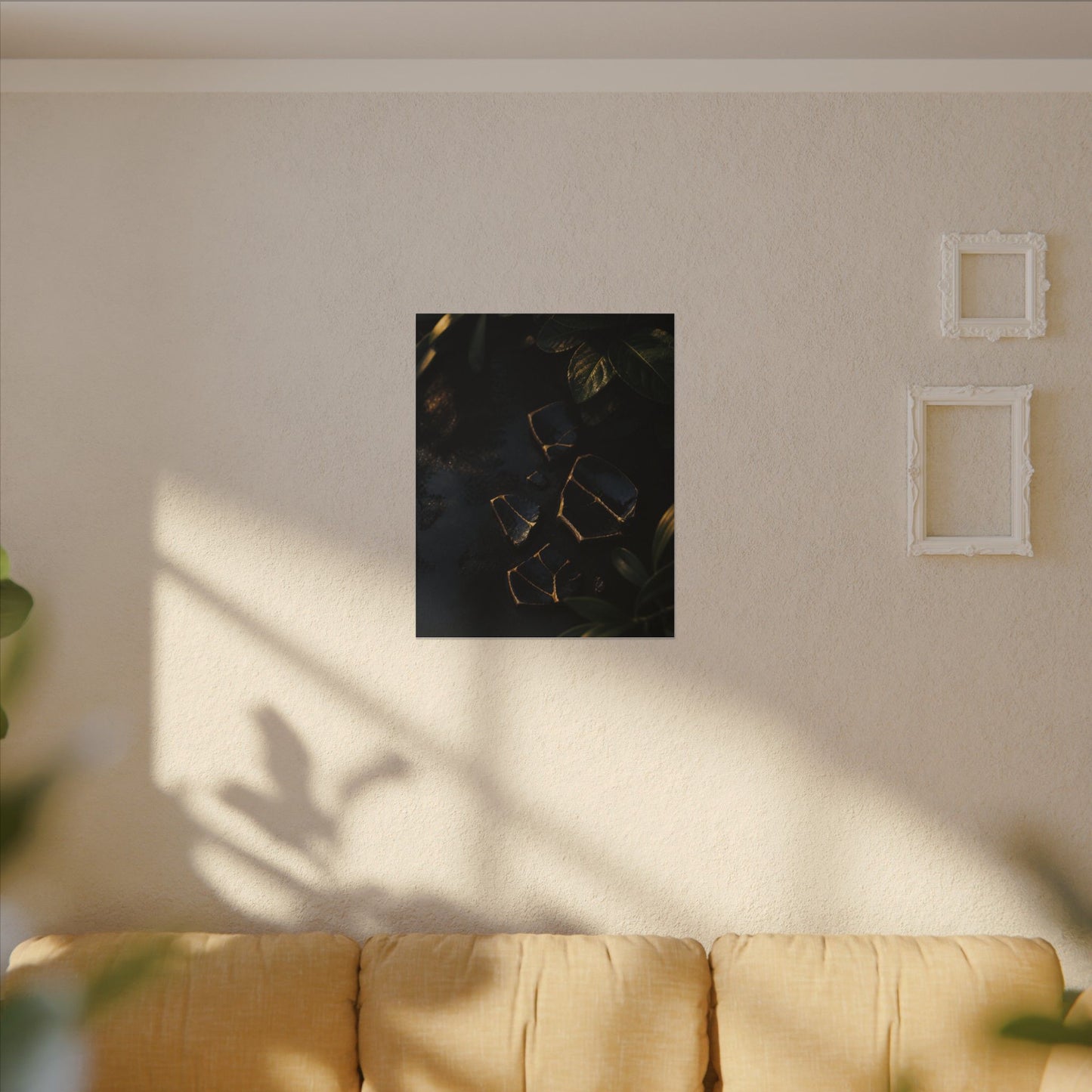 Summer Broken Pottery Moody Minimal Canvas Art | Atmospheric Decor