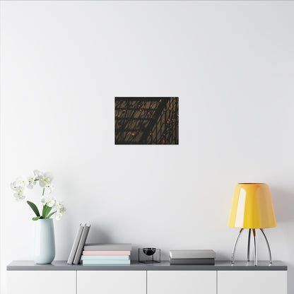 Shadow Play Canvas Art | Autumn Dark Japandi Moody Minimal Art