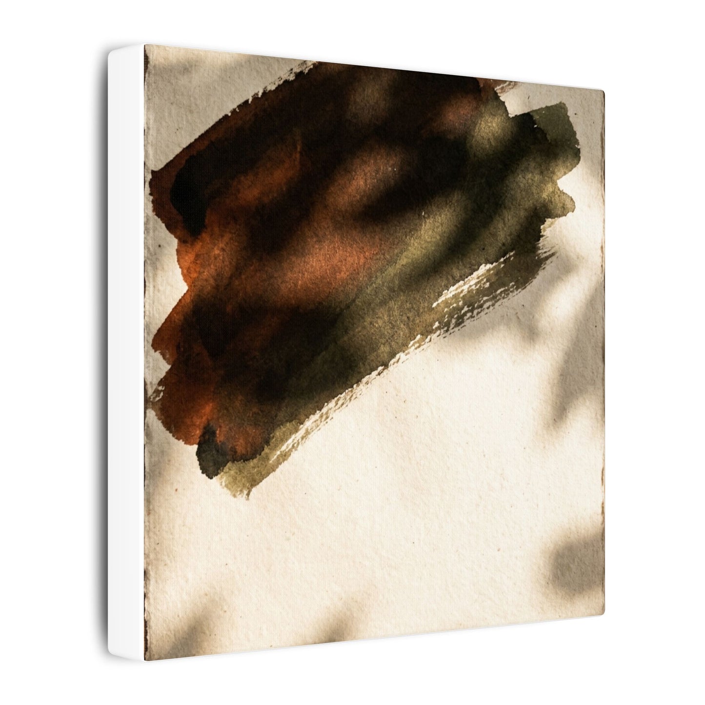 Ink Brushstroke Canvas Art | Summer Dark Japandi Moody Minimal Art