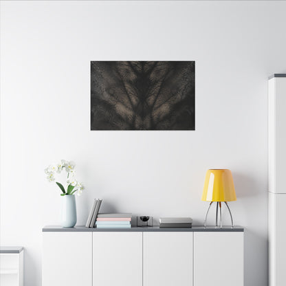 Seijaku Shadow Play Canvas Art - Dark Japandi Charcoal Ink