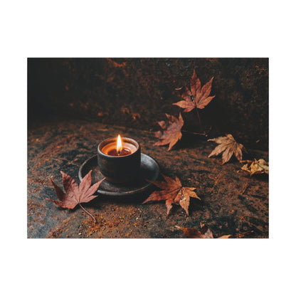 Dark Japandi Rust Patina in Candlelight | Shadow Zen Canvas Art Art Print