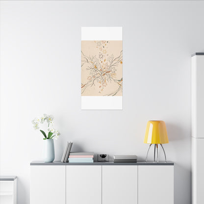Warm Shadow Play Canvas Art - Minimal Line Japandi