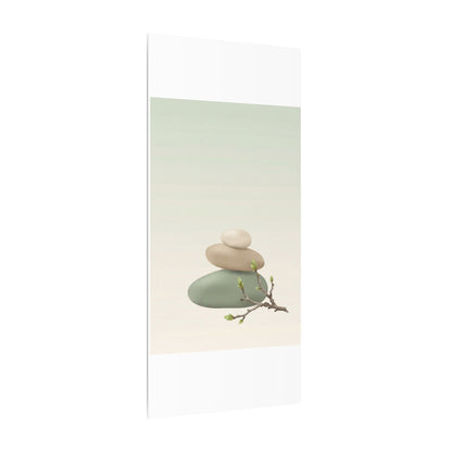 Dawn River Stones Canvas Art - Japandi Fukinsei