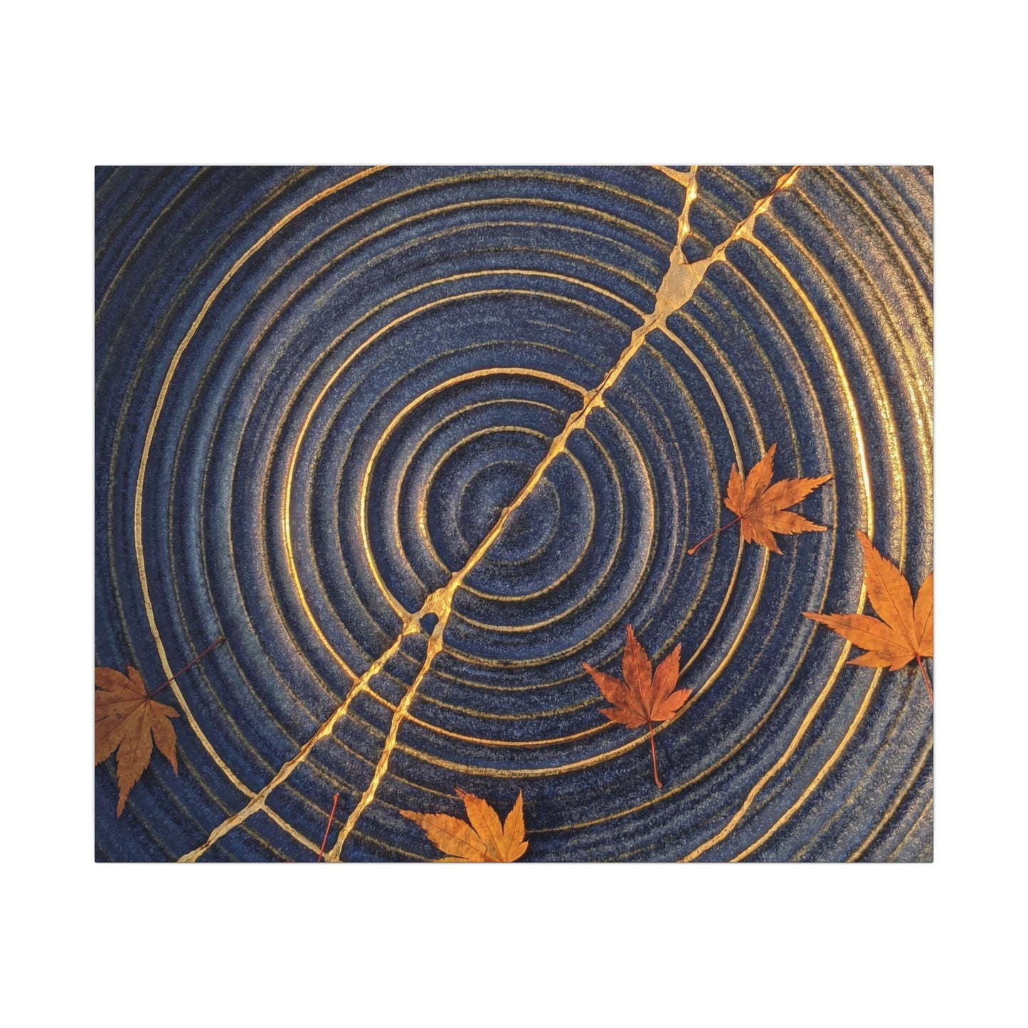 Water Ripple Gold Repair Canvas Art | Healing Kintsugi Art