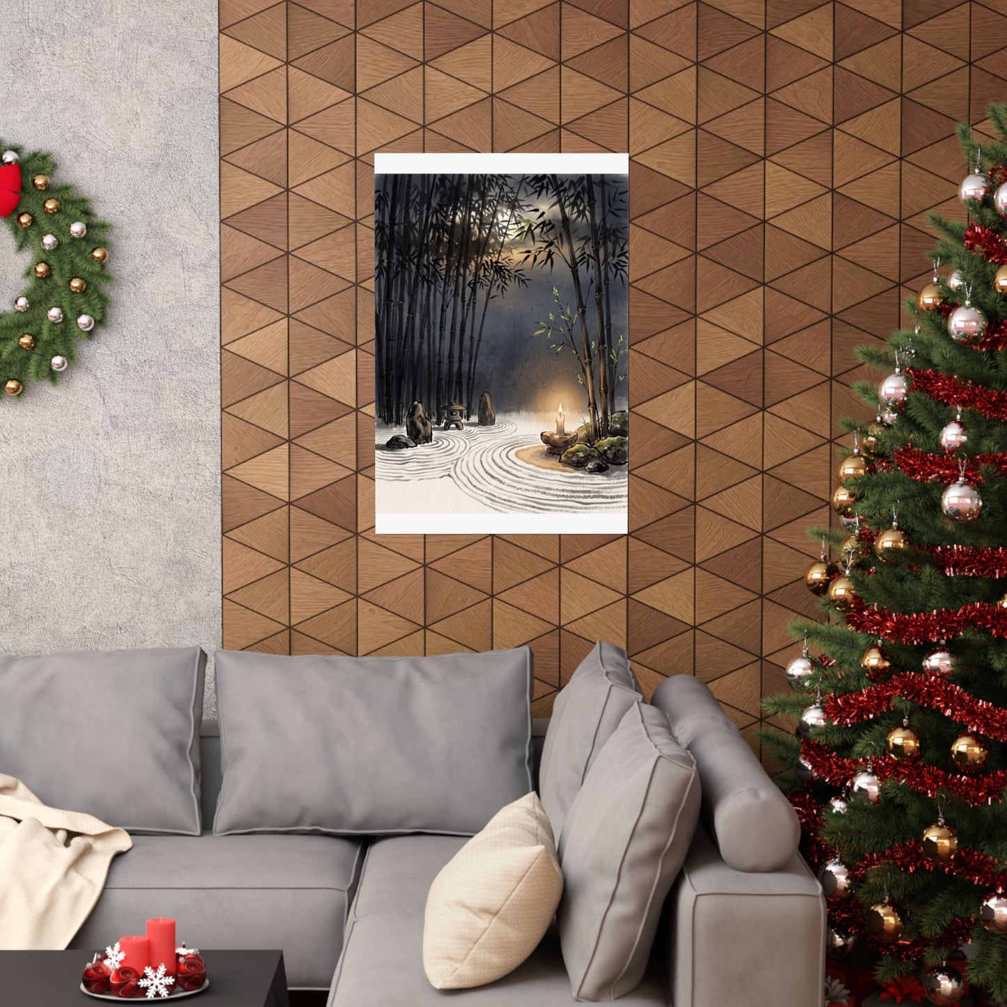 Fukinsei Bamboo Grove Wall Art Print - Zen Karesansui
