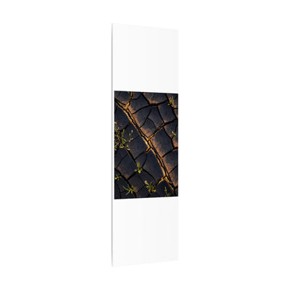 Kintsugi Cracked Earth in Golden Hour | Gold Vein Canvas Art