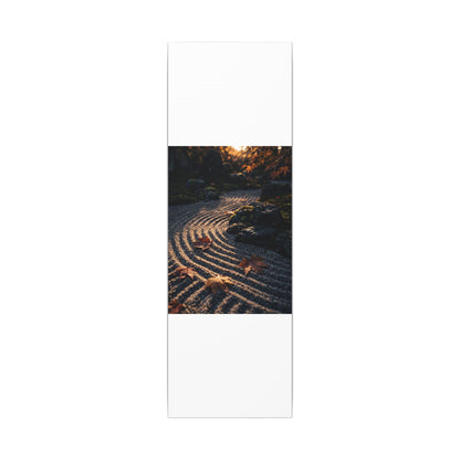 Rock Garden Moody Minimal Canvas Art | Bold Dark Japandi Art