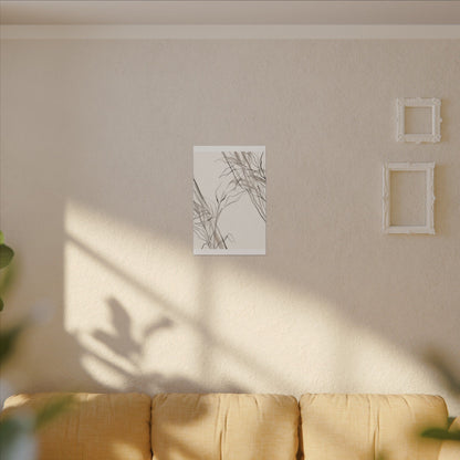 Neutral Shoji Screen Canvas Art - Minimal Line Japandi