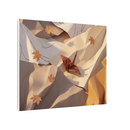 Autumn Paper Fold Minimal Line Canvas Art | Cozy Decor