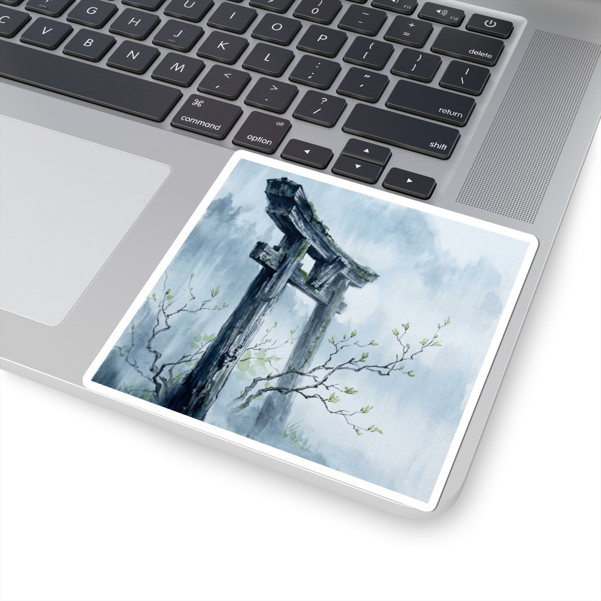 Torii Gate Spring Sticker | Zen Peaceful Design Art Print