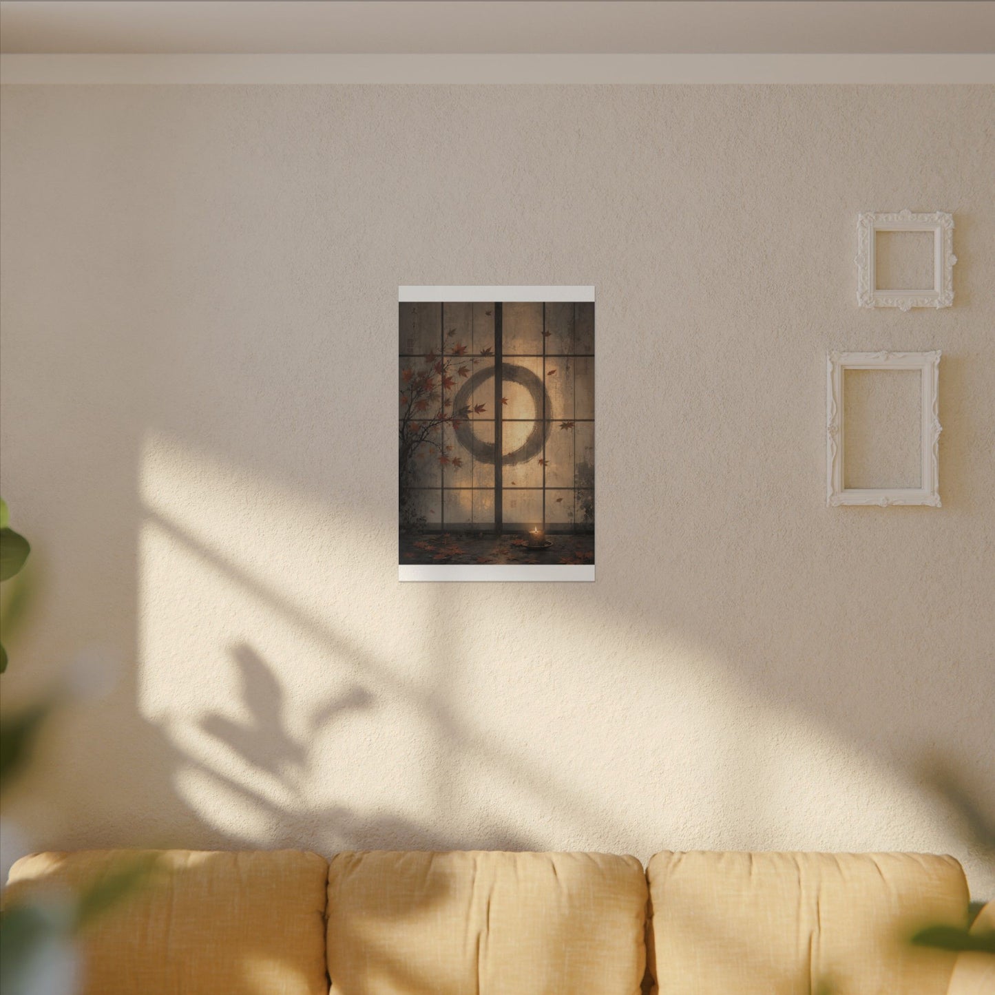 Shoji Screen Texture Canvas Art | Earthy Japandi Art