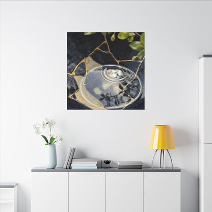 Water Ripple Spring Canvas Art | Kintsugi Beautiful Design
