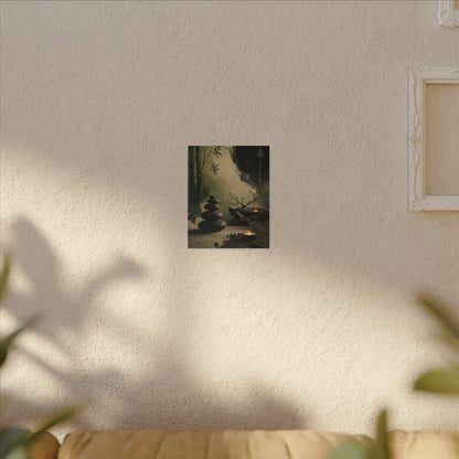 River Stones Spring Canvas Art | Zen Contemplative Design