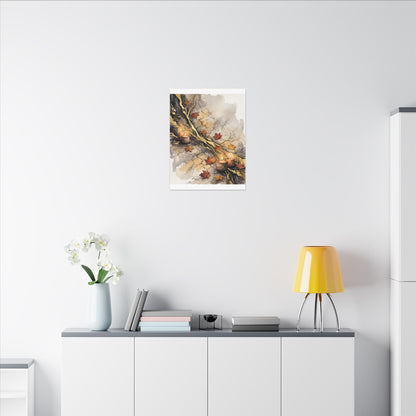 Cracked Earth Autumn Canvas Art | Japandi Warm Design