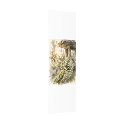 Earthy Stone Lantern Canvas Art - Watercolor Japandi