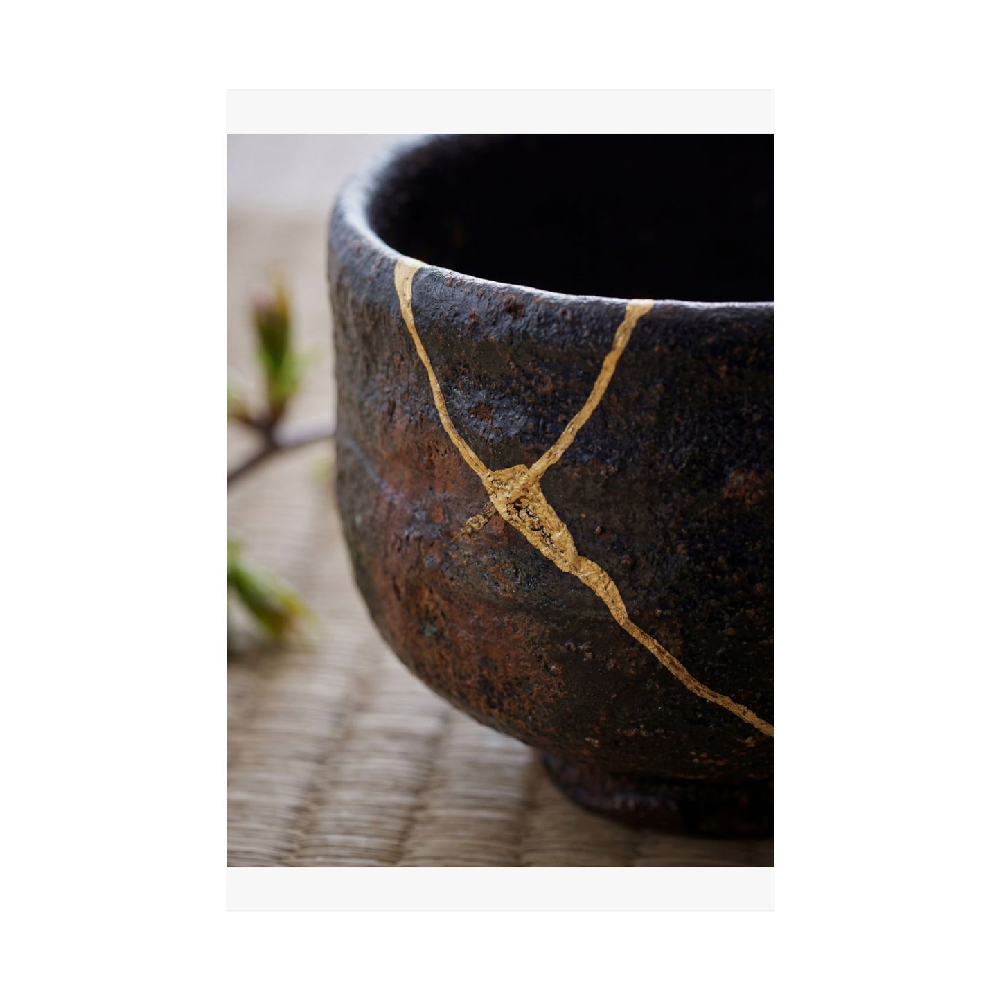 Tea Ceremony Spring Wall Art Print | Kintsugi Artful Design