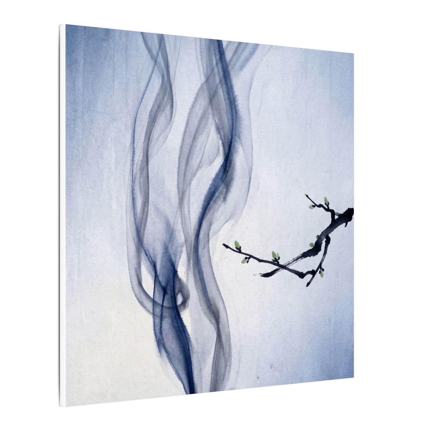 Incense Smoke Spring Canvas Art | Zen Tranquil Design