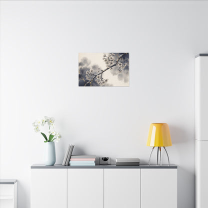 Ma Cherry Blossom Canvas Art - Kintsugi Gold Vein