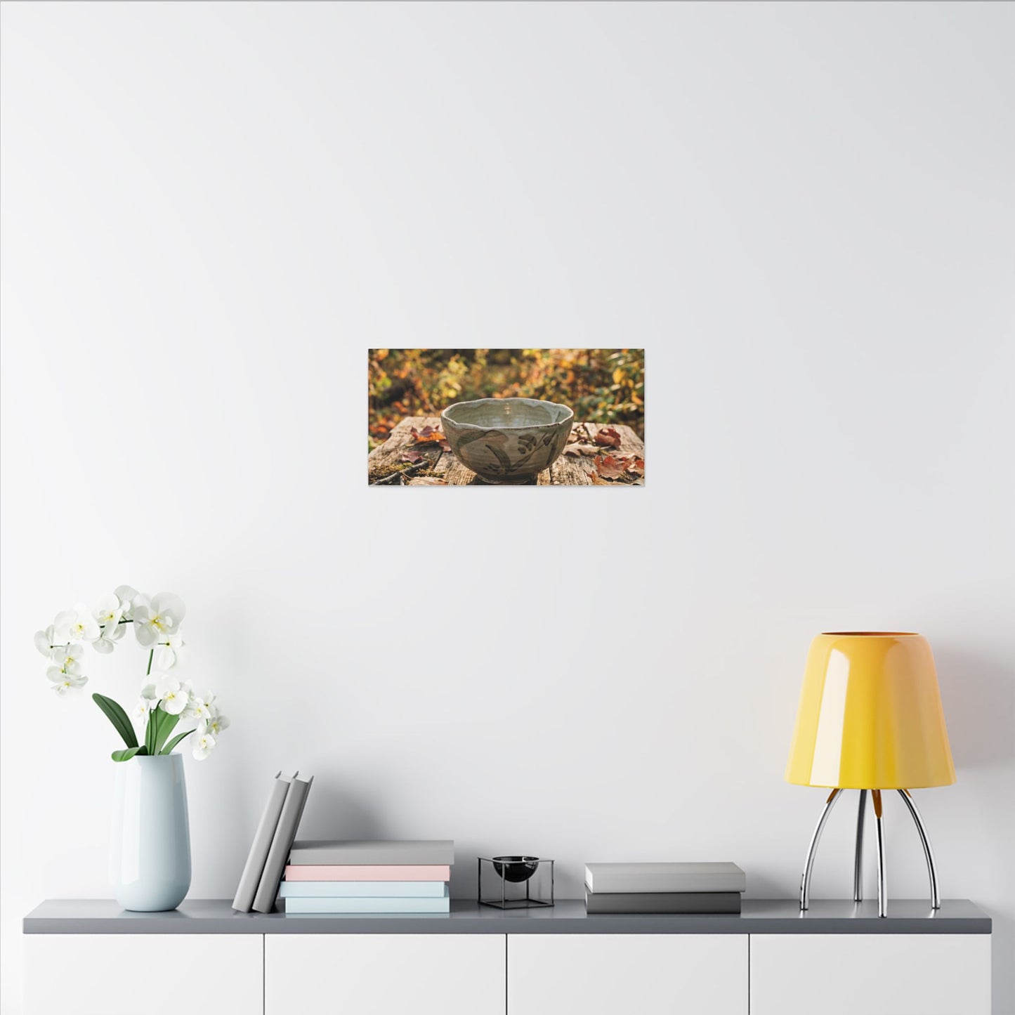 Elegant Ceramic Bowl Canvas Art - Japanese Pattern Japandi