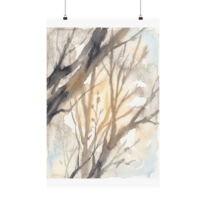 Ma Shadow Play Wall Art Print - Japandi Watercolor