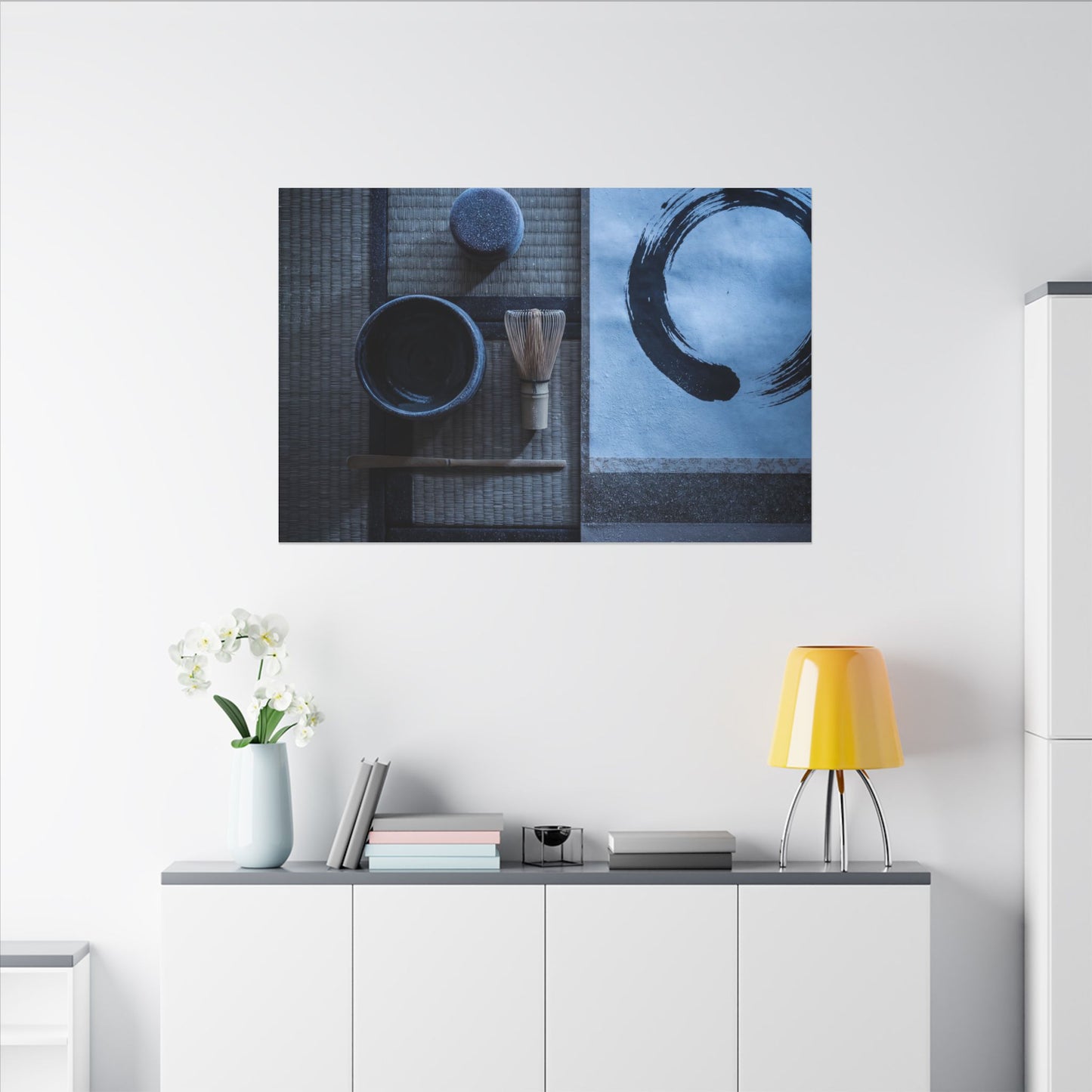 Tea Ceremony Enso Canvas Art | Calm Zen Art
