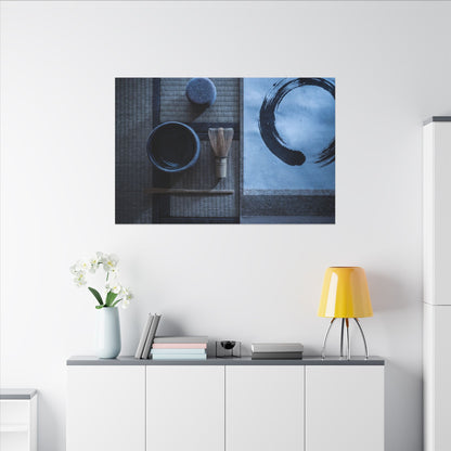 Tea Ceremony Enso Canvas Art | Calm Zen Art