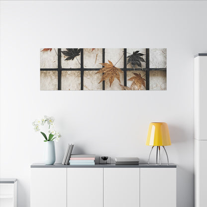 Japandi Shoji Screen in Overcast | Texture Canvas Art