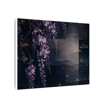 Dawn Wisteria Canvas Art - Dark Japandi Fukinsei