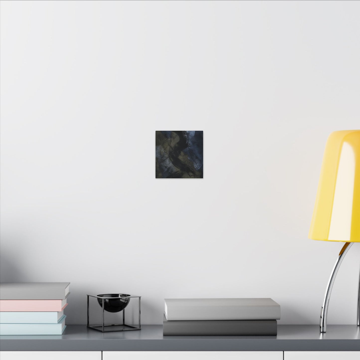 Shibui Ink Brushstroke Canvas Art - Dark Japandi Dark Texture