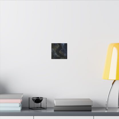 Shibui Ink Brushstroke Canvas Art - Dark Japandi Dark Texture