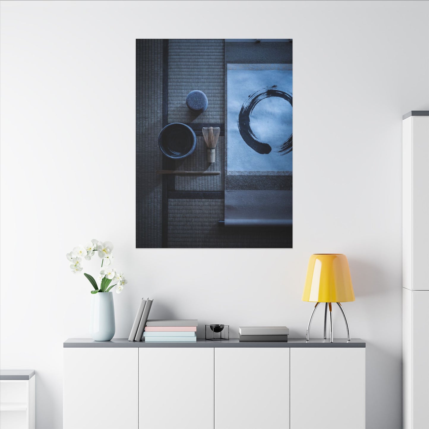 Tea Ceremony Enso Canvas Art | Calm Zen Art