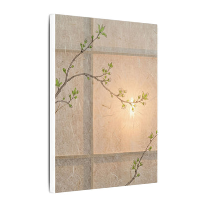 Shoji Screen Canvas Art | Spring Japandi Minimal Line Art