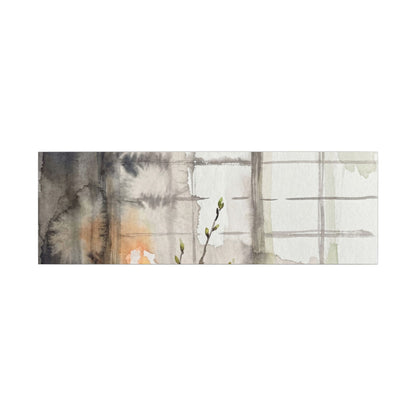 Shoji Screen Canvas Art | Spring Japandi Watercolor Art
